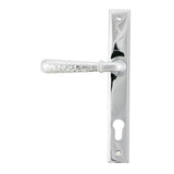From The Anvil Door Furniture Polished Chrome / Multi Point Lock Set / 92mm c/c From The Anvil - Polished Chrome Hammered Newbury Slimline Espag. Lock Set
