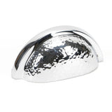 From The Anvil Cabinet Hardware Polished Chrome / Cabinet Cup Pulls From The Anvil - Polished Chrome Hammered Regency Concealed Drawer Pull