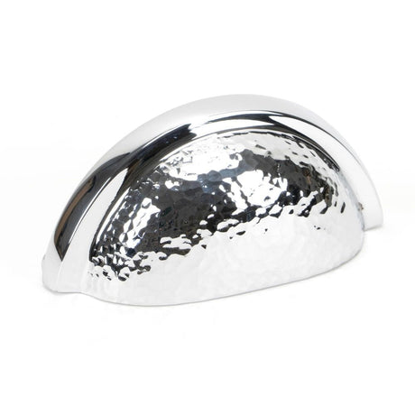 From The Anvil Cabinet Hardware Polished Chrome / Cabinet Cup Pulls From The Anvil - Polished Chrome Hammered Regency Concealed Drawer Pull