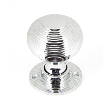 From The Anvil Door Furniture Polished Chrome / Mortice/Rim Knobs From The Anvil - Polished Chrome Heavy Beehive Mortice/Rim Knob Set