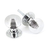 From The Anvil Door Furniture Polished Chrome / Mortice/Rim Knobs From The Anvil - Polished Chrome Heavy Beehive Mortice/Rim Knob Set
