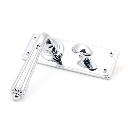 From The Anvil Door Furniture Polished Chrome / Bathroom Lock Handles From The Anvil - Polished Chrome Hinton Lever Bathroom Set