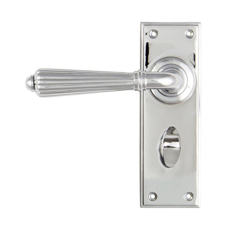 From The Anvil Door Furniture Polished Chrome / Bathroom Lock Handles From The Anvil - Polished Chrome Hinton Lever Bathroom Set