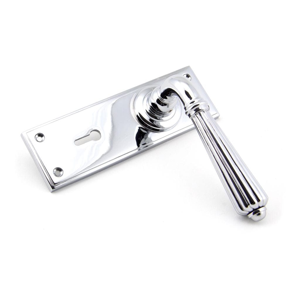 From The Anvil Door Furniture Polished Chrome / Std. Lock Handles From The Anvil - Polished Chrome Hinton Lever Lock Set