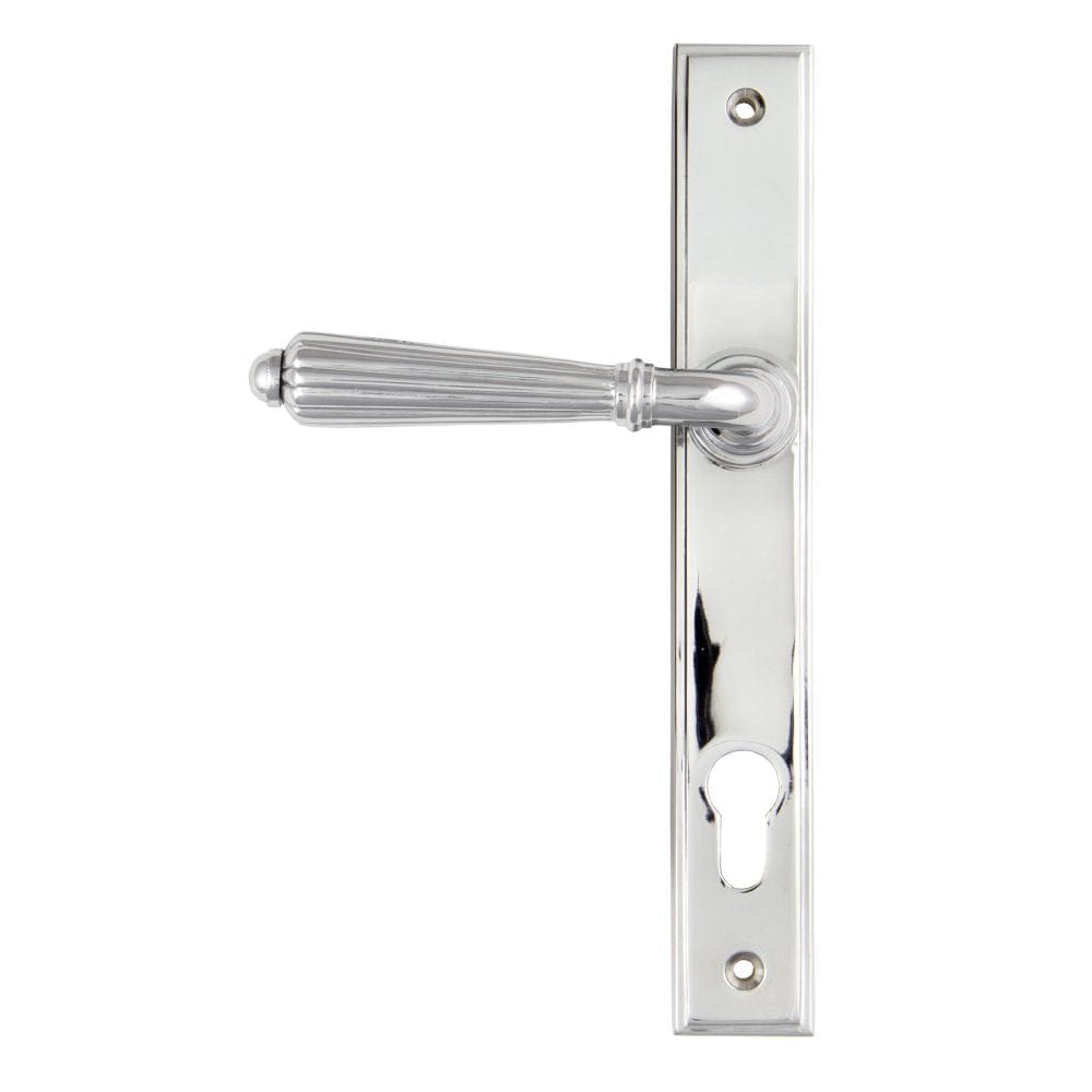 From The Anvil Door Furniture Polished Chrome / Multi Point Lock Set / 92mm c/c From The Anvil - Polished Chrome Hinton Slimline Lever Espag. Lock Set