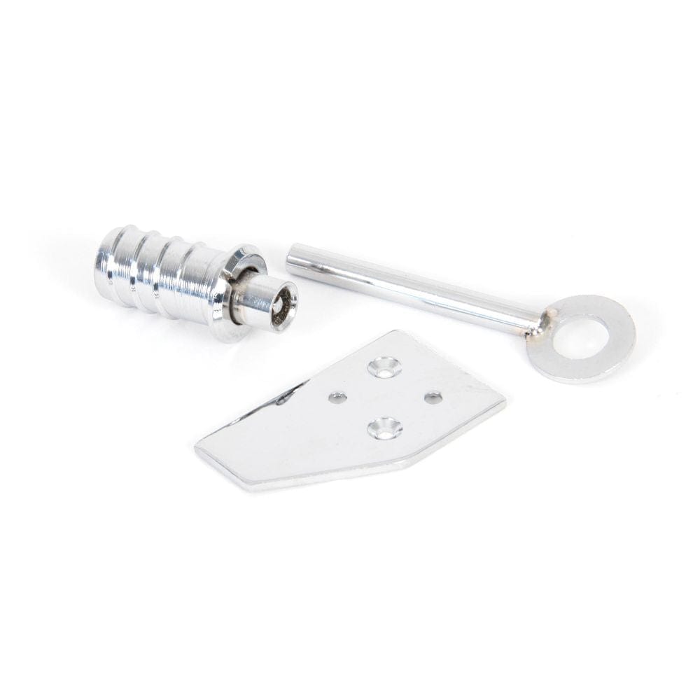 From The Anvil Window Furniture Polished Chrome / Locking Sash Stops From The Anvil - Polished Chrome Key-Flush Sash Stop