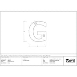 From The Anvil Door Furniture Polished Chrome / Letters / G From The Anvil - Polished Chrome Letter G