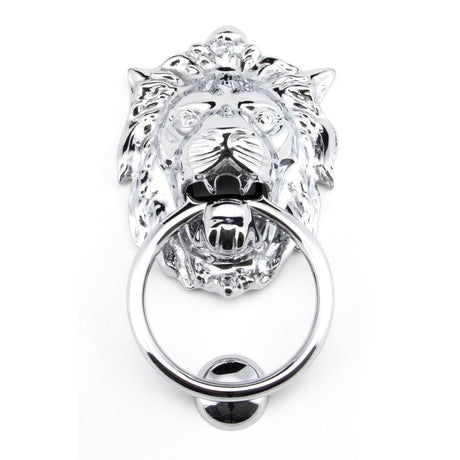 From The Anvil Door Furniture Polished Chrome / Lion Door Knocker From The Anvil - Polished Chrome Lion Head Door Knocker