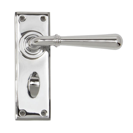 From The Anvil Door Furniture Polished Chrome / Bathroom Lock Handles From The Anvil - Polished Chrome Newbury Lever Bathroom Set