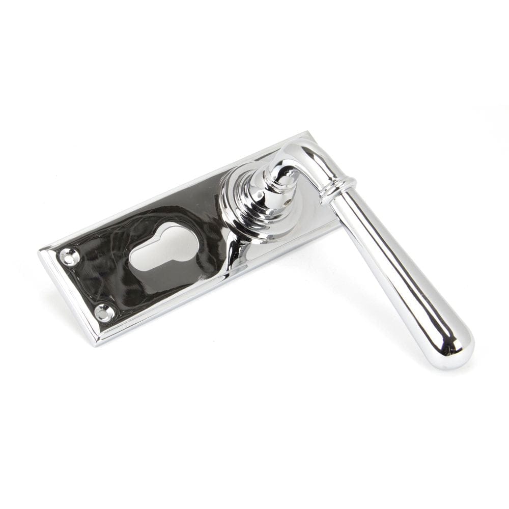 From The Anvil Door Furniture Polished Chrome / Euro Profile Lock Handles From The Anvil - Polished Chrome Newbury Lever Euro Lock Set