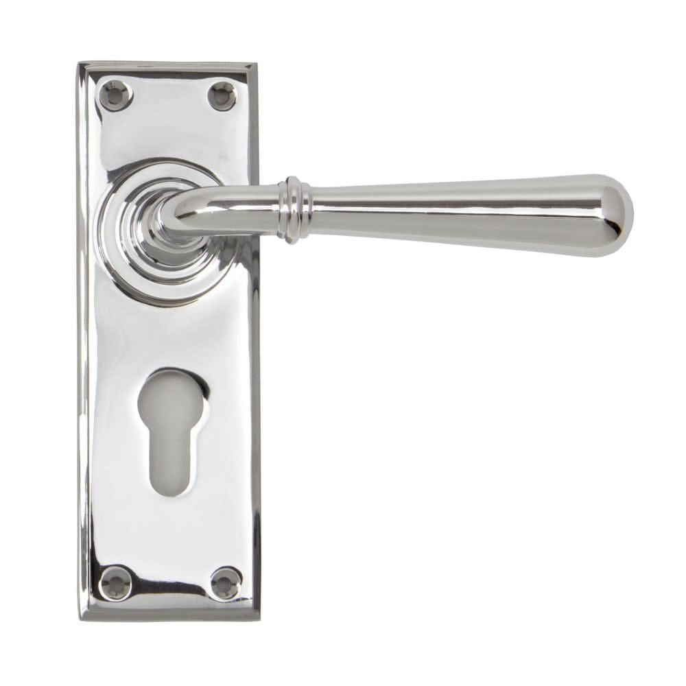 From The Anvil Door Furniture Polished Chrome / Euro Profile Lock Handles From The Anvil - Polished Chrome Newbury Lever Euro Lock Set