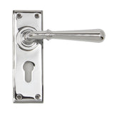 From The Anvil Door Furniture Polished Chrome / Euro Profile Lock Handles From The Anvil - Polished Chrome Newbury Lever Euro Lock Set