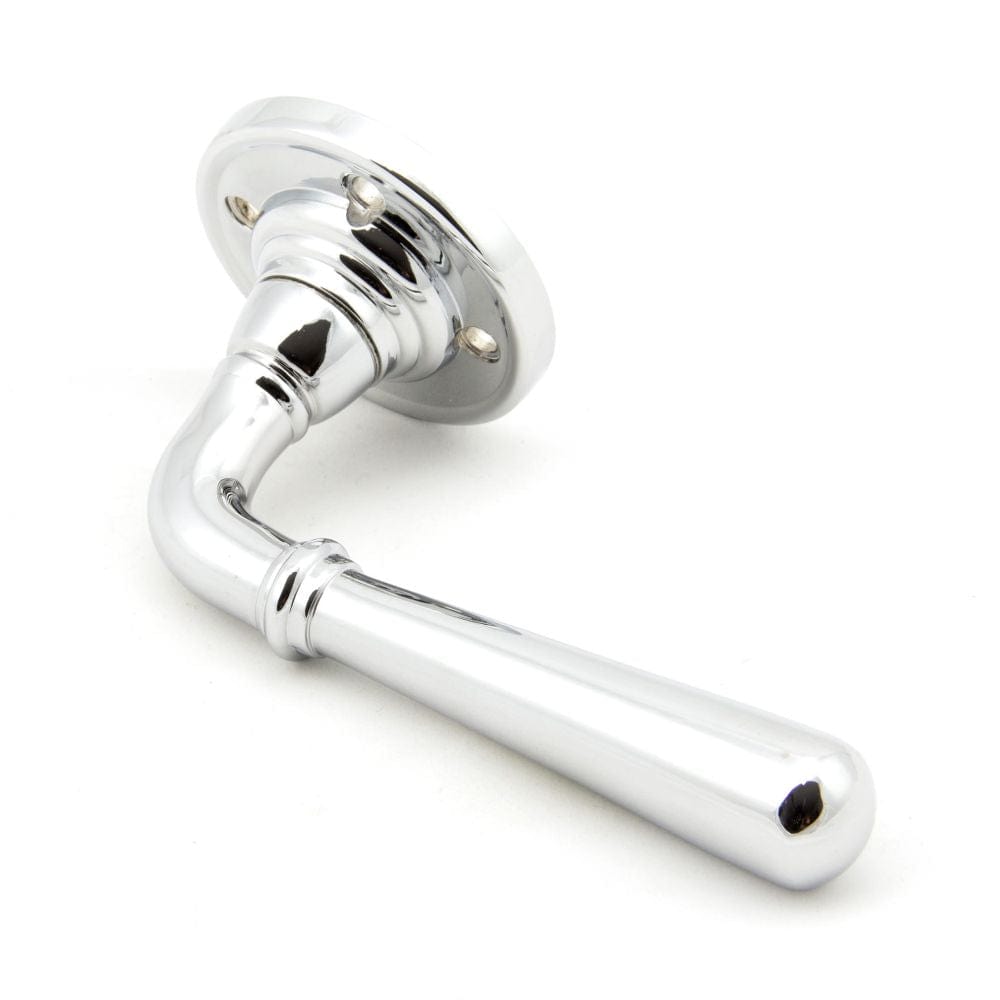 From The Anvil Door Furniture Polished Chrome / Round Rose From The Anvil - Polished Chrome Newbury Lever on Rose Set - Unsprung
