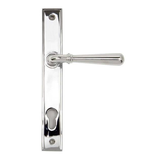 From The Anvil Door Furniture Polished Chrome / Multi Point Lock Set / 92mm c/c From The Anvil - Polished Chrome Newbury Slimline Lever Espag. Lock Set