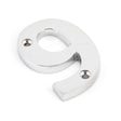 From The Anvil Door Furniture Polished Chrome / Numerals / 9 From The Anvil - Polished Chrome Numeral 9