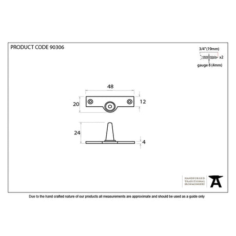From The Anvil Window Furniture Polished Chrome / Offset Casement Stay Pins From The Anvil - Polished Chrome Offset Stay Pin