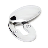 From The Anvil Door Furniture Polished Chrome / Mortice Key Profile Escutcheons From The Anvil - Polished Chrome Oval Escutcheon & Cover