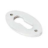 From The Anvil Door Furniture Polished Chrome / Mortice Key Profile Escutcheons From The Anvil - Polished Chrome Oval Escutcheon