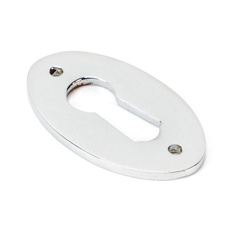 From The Anvil Door Furniture Polished Chrome / Mortice Key Profile Escutcheons From The Anvil - Polished Chrome Oval Escutcheon