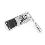 From The Anvil Door Furniture Polished Chrome / Latch Handles From The Anvil - Polished Chrome Reeded Lever Latch Set