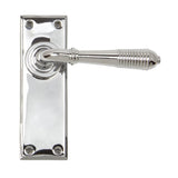 From The Anvil Door Furniture Polished Chrome / Latch Handles From The Anvil - Polished Chrome Reeded Lever Latch Set