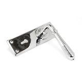 From The Anvil Door Furniture Polished Chrome / Std. Lock Handles From The Anvil - Polished Chrome Reeded Lever Lock Set