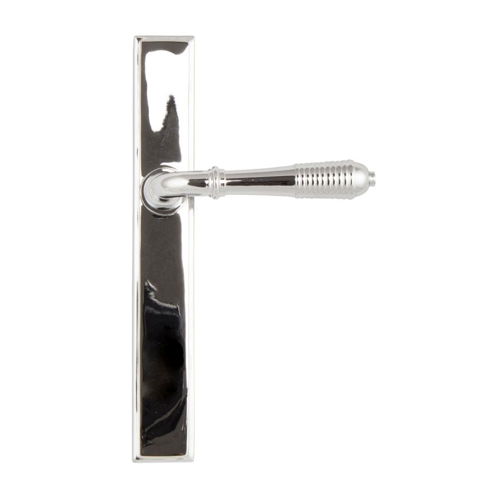 From The Anvil Door Furniture Polished Chrome / Multi Point Latch Set From The Anvil - Polished Chrome Reeded Slimline Lever Espag. Latch Set