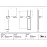 From The Anvil Door Furniture Polished Chrome / Multi Point Latch Set From The Anvil - Polished Chrome Reeded Slimline Lever Espag. Latch Set