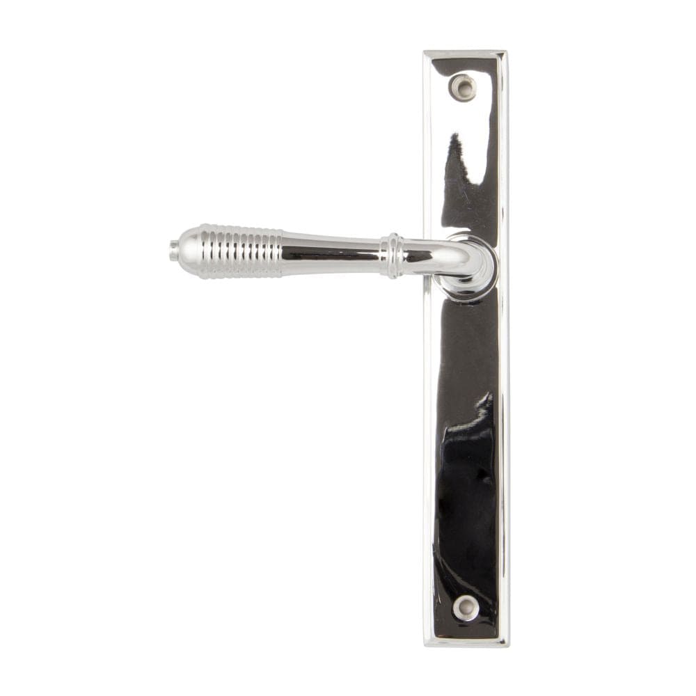 From The Anvil Door Furniture Polished Chrome / Multi Point Latch Set From The Anvil - Polished Chrome Reeded Slimline Lever Espag. Latch Set