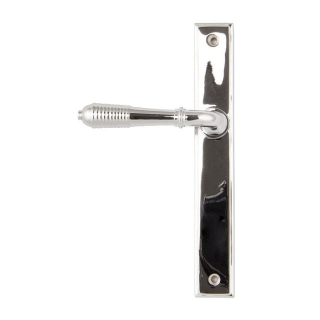 From The Anvil Door Furniture Polished Chrome / Multi Point Latch Set From The Anvil - Polished Chrome Reeded Slimline Lever Espag. Latch Set