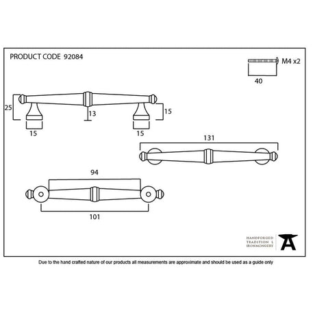 From The Anvil Cabinet Hardware Polished Chrome / Cabinet Pull Handles / Small From The Anvil - Polished Chrome Regency Pull Handle - Small