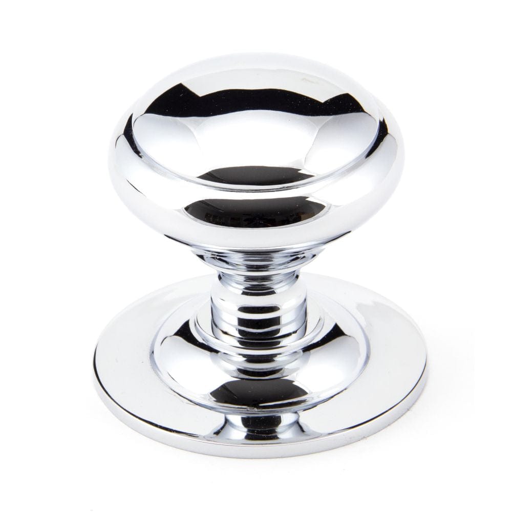 From The Anvil Door Furniture Polished Chrome / Round Centre Door Knob From The Anvil - Polished Chrome Round Centre Door Knob