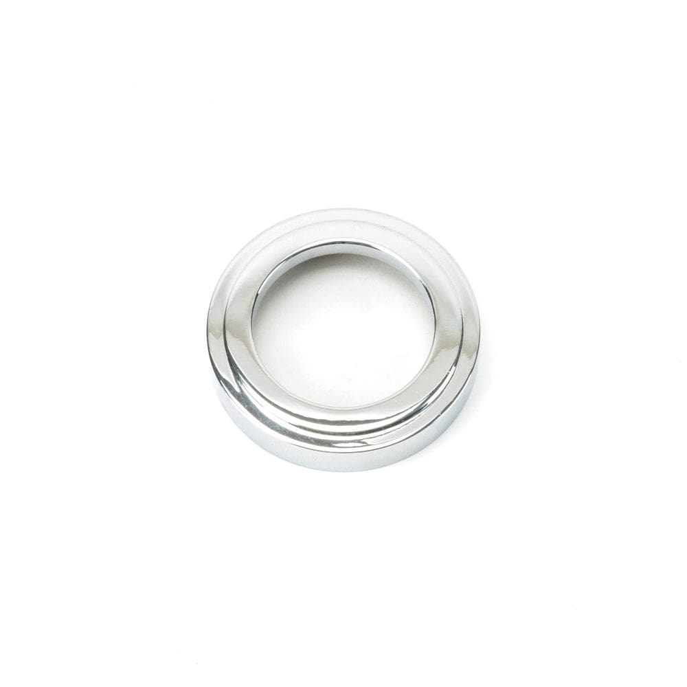 From The Anvil Door Furniture Polished Chrome / Mortice Key Profile Escutcheons From The Anvil - Polished Chrome Round Escutcheon (Art Deco)