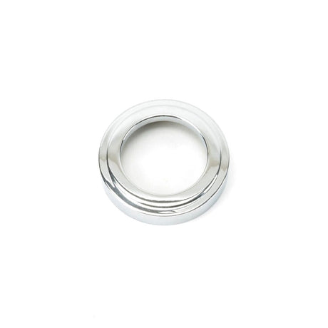 From The Anvil Door Furniture Polished Chrome / Mortice Key Profile Escutcheons From The Anvil - Polished Chrome Round Escutcheon (Art Deco)