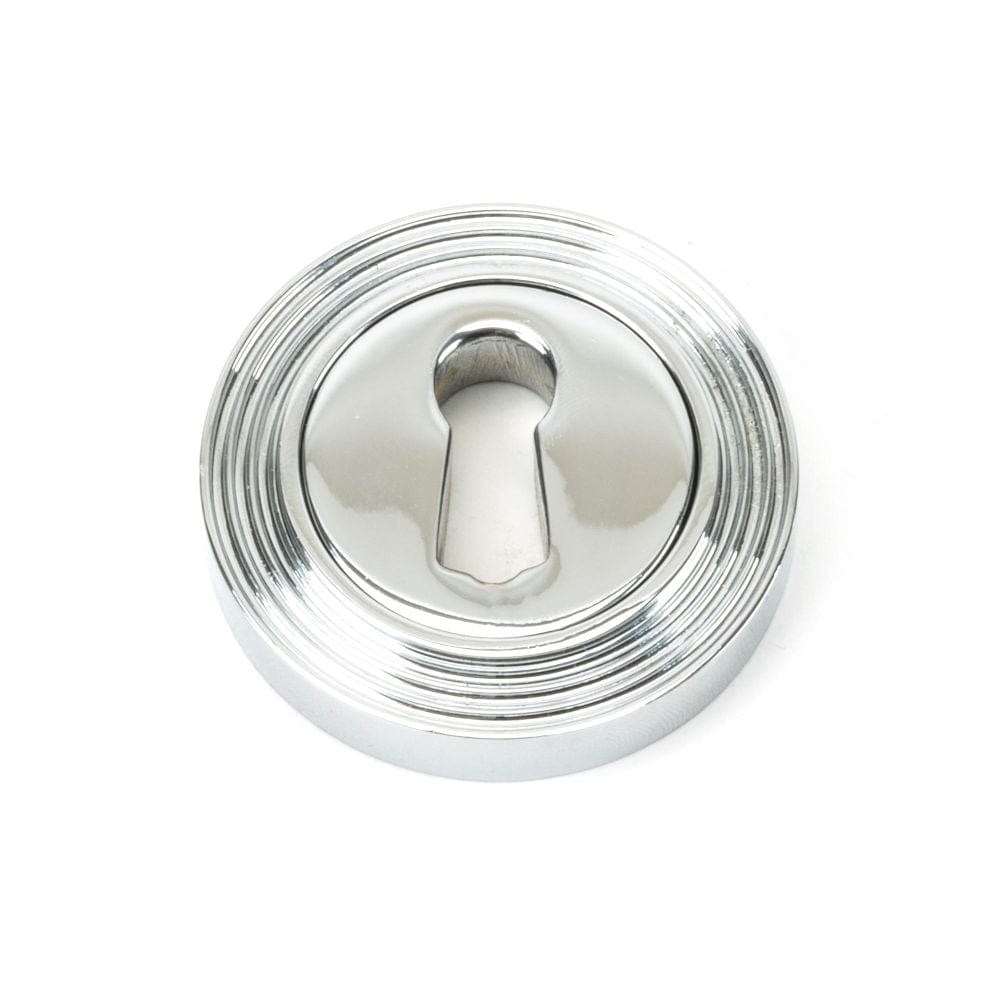 From The Anvil Door Furniture Polished Chrome / Mortice Key Profile Escutcheons From The Anvil - Polished Chrome Round Escutcheon (Beehive)