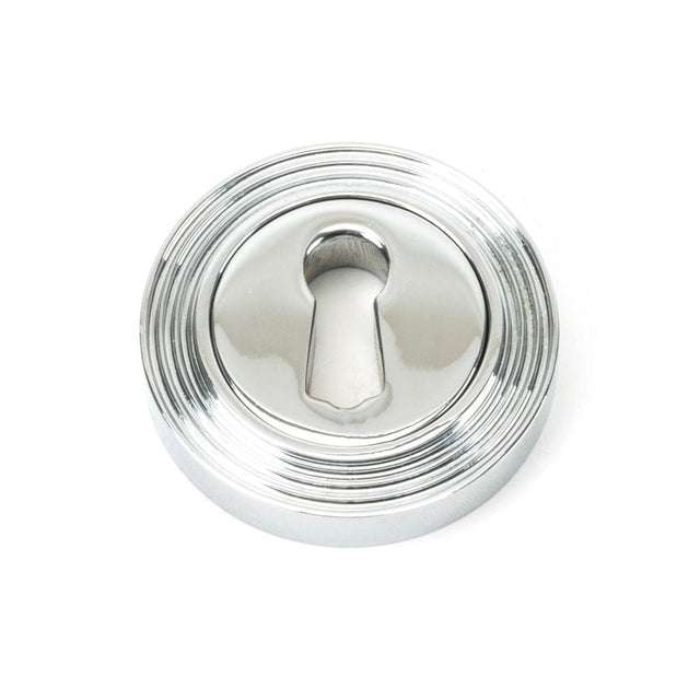 From The Anvil Door Furniture Polished Chrome / Mortice Key Profile Escutcheons From The Anvil - Polished Chrome Round Escutcheon (Beehive)