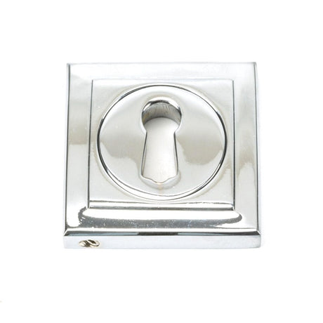 From The Anvil Door Furniture Polished Chrome / Mortice Key Profile Escutcheons From The Anvil - Polished Chrome Round Escutcheon (Square)