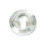 From The Anvil Door Furniture Polished Chrome / Euro Profile Escutcheons From The Anvil - Polished Chrome Round Euro Escutcheon (Beehive)