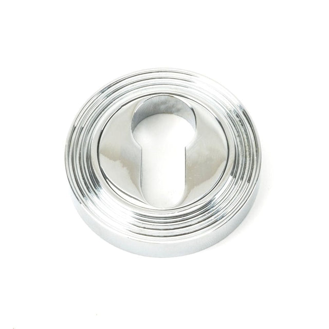 From The Anvil Door Furniture Polished Chrome / Euro Profile Escutcheons From The Anvil - Polished Chrome Round Euro Escutcheon (Beehive)