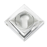 From The Anvil Door Furniture Polished Chrome / Euro Profile Escutcheons From The Anvil - Polished Chrome Round Euro Escutcheon (Square)