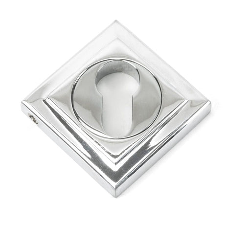 From The Anvil Door Furniture Polished Chrome / Euro Profile Escutcheons From The Anvil - Polished Chrome Round Euro Escutcheon (Square)