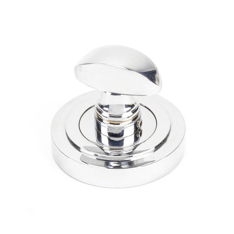 From The Anvil Door Furniture Polished Chrome / No From The Anvil - Polished Chrome Round Thumbturn Set (Art Deco)