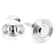 From The Anvil Door Furniture Polished Chrome / No From The Anvil - Polished Chrome Round Thumbturn Set (Beehive)