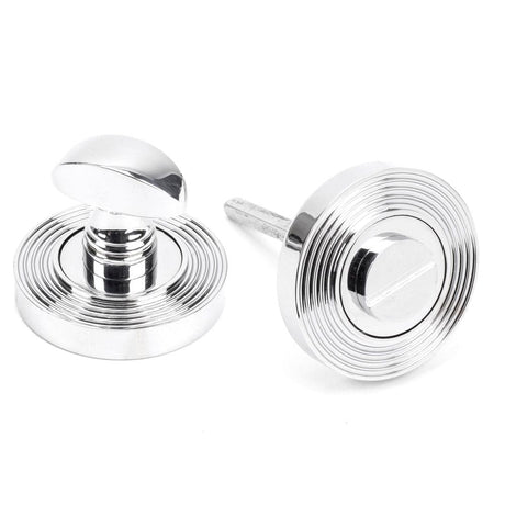 From The Anvil Door Furniture Polished Chrome / No From The Anvil - Polished Chrome Round Thumbturn Set (Beehive)