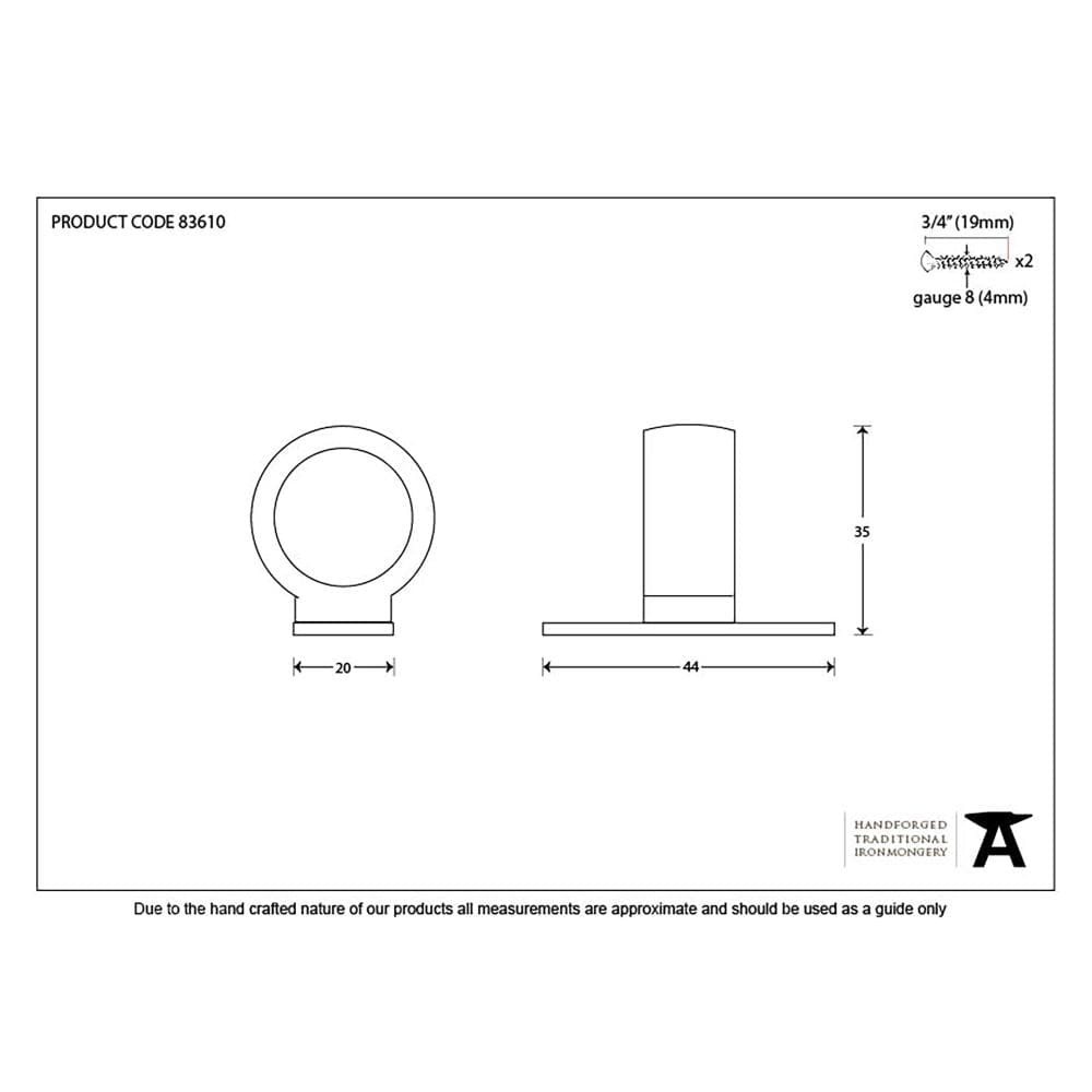 From The Anvil Window Furniture Polished Chrome / Sash Ring From The Anvil - Polished Chrome Sash Eye Lift