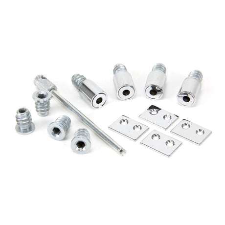 From The Anvil Window Furniture Polished Chrome / Locking Sash Stops From The Anvil - Polished Chrome Secure Stops (Pack of 4)