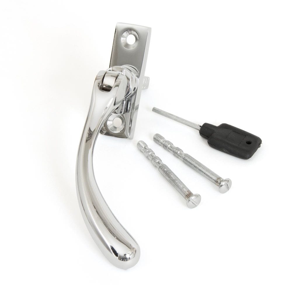From The Anvil Window Furniture Polished Chrome / Right Hand / Yes From The Anvil - Polished Chrome Slim Peardrop Espag - RH