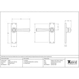 From The Anvil Door Furniture Polished Chrome / Latch Handles From The Anvil - Polished Chrome Straight Lever Latch Set