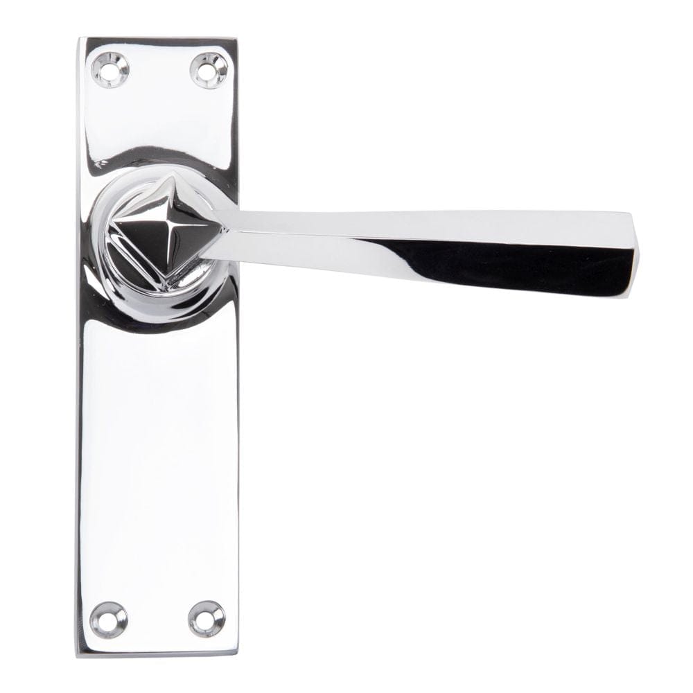 From The Anvil Door Furniture Polished Chrome / Latch Handles From The Anvil - Polished Chrome Straight Lever Latch Set
