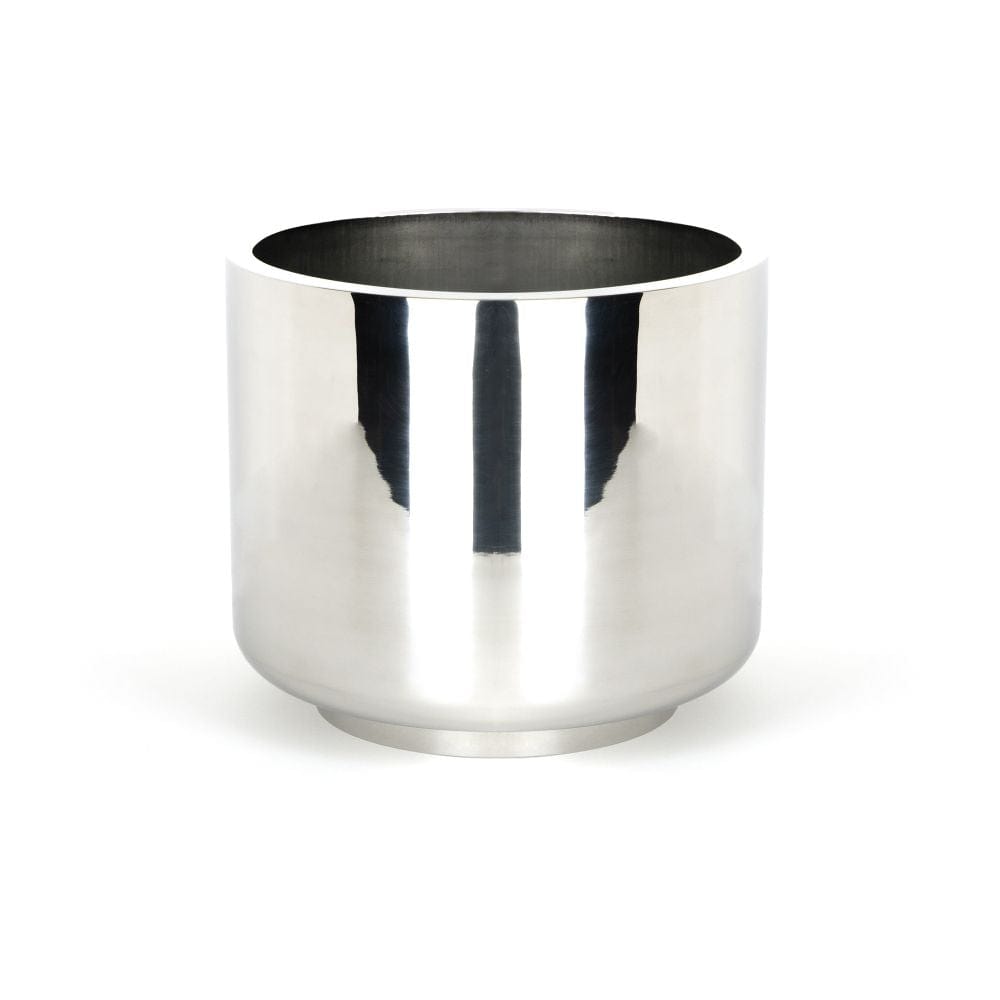From The Anvil Home & Garden Polished Marine SS (316) / Plant Pots / 28cm From The Anvil - Polished Marine SS (316) 28cm Newlyn Pot (Drainage holes)